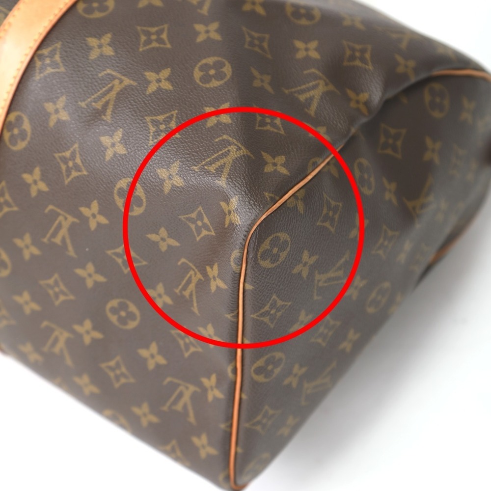 LOUIS VUITTON Authentic Brown Monogram Canvas Keepall 45 Boston Bag - Picture 9 of 15